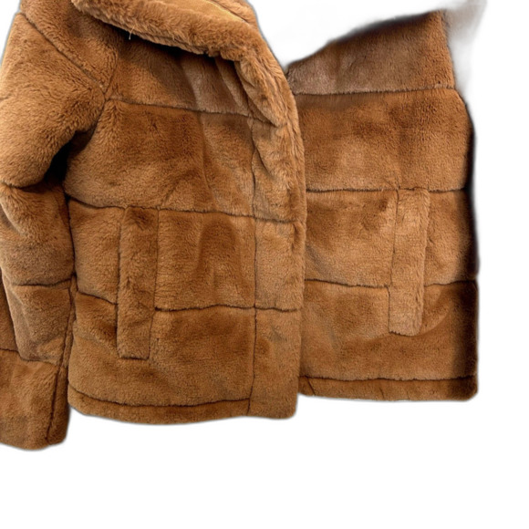 Abercrombie & Fitch Brown Fur Puffer Jacket Women - Picture 5 of 16